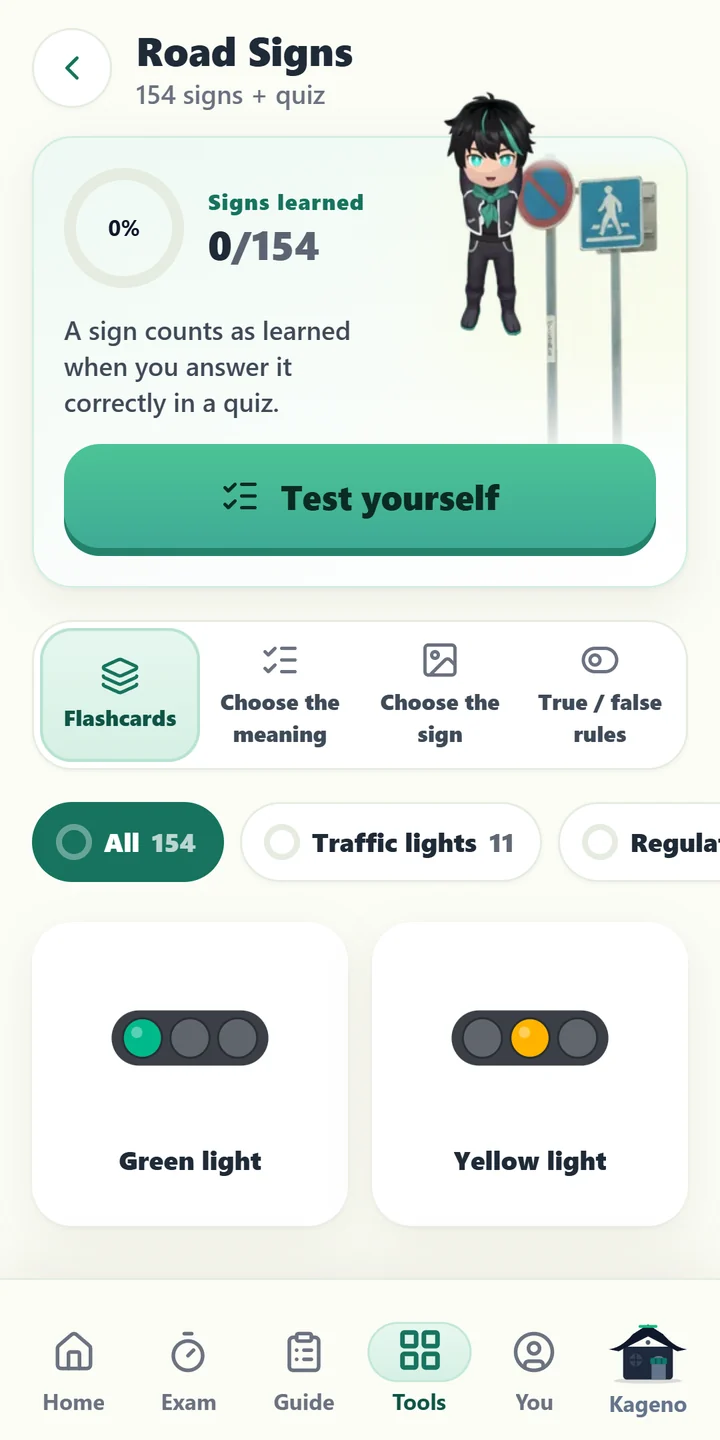 The road-sign trainer