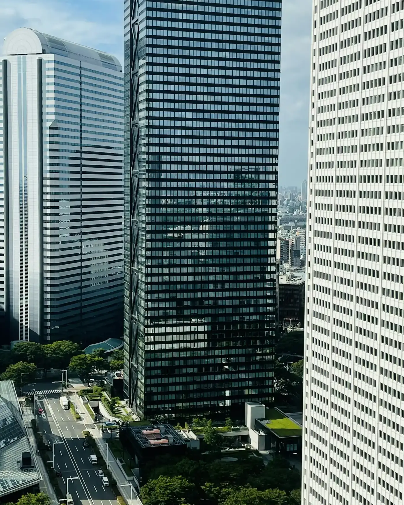 Skyscrapers in Shinjuku, Tokyo, seen from above